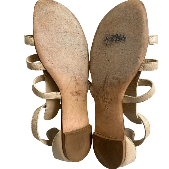 Giuseppe Zanotti Sandal Caged Gladiator Strappy Flat Open Toe Tan Leather 40 - Picture 6 of 13